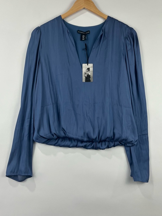 Tops - Sincerely Jules NWT L Surplice Blouson Satin Look Top